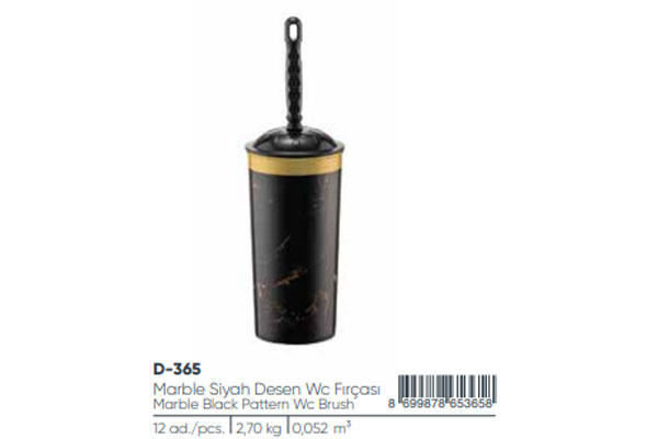 Marble Black Pattern Wc Brush