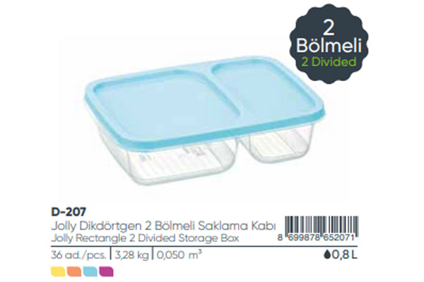 Rectangle 2 Divided Storage Box